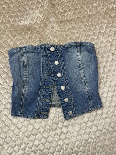 Ингаляторы, небулайзеры: Məhsul: Pull&Bear denim korset/top - Material: klassik mavi cins