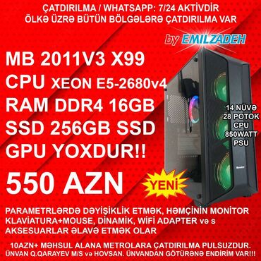 Videokartlar: Masaüstü Kompüter "DDR4 Xeon X99 2011V3 Huntkey Night Hunter6”