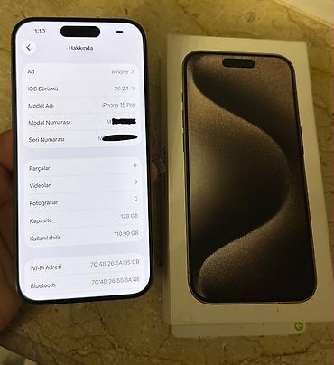 Mobil telefon və aksesuarlar: IPhone 15 Pro, 128 GB, Natural Titanium — 2
