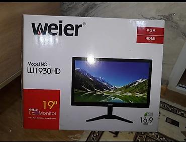 hd monitor: Weier W1930HD LED monitor - Ekran ölçüsü: 19" - Görüntü formatı: 16:9 — 3