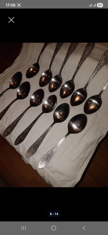 Qaşıqlar: Xörək qaşığı. Nerj. 12 ədəd. Təzə. Rusiya istehsalı. Qiyməti - 45 — 10