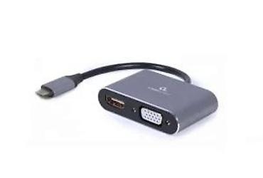 Druga oprema za računare i laptopove: USB‑C na HDMI + VGA adapter – Cablexpert - Ulaz: USB Type‑C — 10