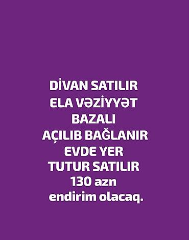 Divanlar: Divan-kravat, İşlənmiş, Açılan, Bazalı, Parça, Çatdırılma yoxdur — 1