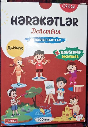 Другие товары для детей: “Harəkətlər” öyrədici kartlar dəsti 9.90 alinib, 5 azn satilir - — 1