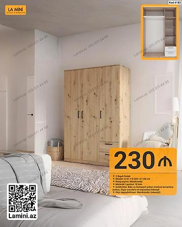 LA MINİ – 3 qapılı dolab - Kod: 6183 - Ölçülər: D 47 × H 200 × E 120 lalafo.az -da LA MINİ – 3 qapılı dolab - Kod: 6183 - Ölçülər: D 47 × H 200 × E 120
