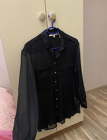 koynekler: Koton Qara şifon qadın köynəyi S/M - Rəng: qara - Material: yüngül — 1