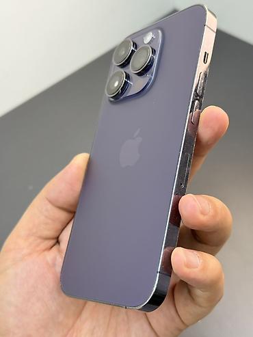 Apple iPhone: IPhone 14 Pro, Б/у, 256 ГБ, Deep Purple, Защитное стекло, Чехол, 78 % — 6