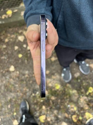 айфон 14мини: IPhone 14 Pro, Б/у, 128 ГБ, Deep Purple, Кабель, 89 % — 3