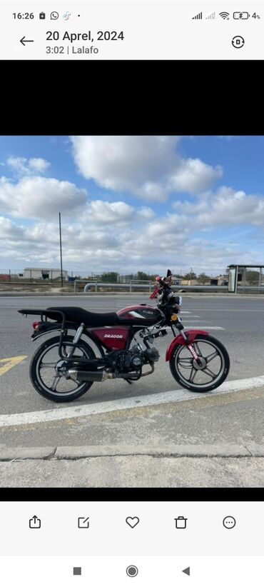 motosiklet satış mağazası: Kuba - DRAGON, 110 см3, 2021 год, 15000 км