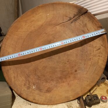 Digər qab-qacaq və mətbəx ləvazimatları: Ağac gövdəsindən hazırlanmış tabağ. - Tabağ, unun ələkdən — 5