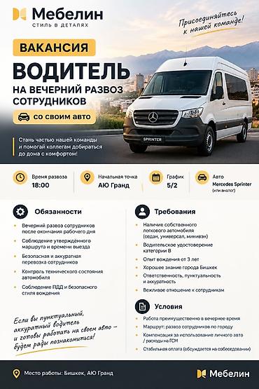 водитель такси без авто: Требуется Водитель автобуса, буса, Категория прав (D), 1-2 года опыта, Пятидневка, Старше 18 лет — 2
