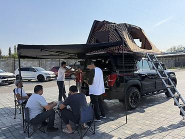 nomad group: Кемпинговый комплект для внедорожника: палатка на крыше + выдвижной — 4