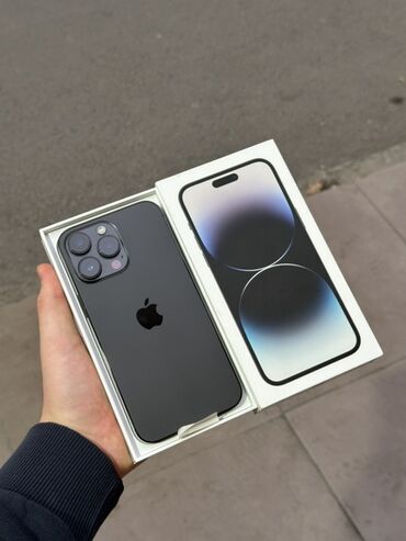 самые популярные телефоны: IPhone 14 Pro Max, Колдонулган, 512 ГБ, Кара, Коргоочу айнек, Каптама, Кабель, 82 %