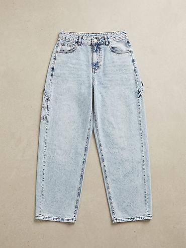kiraye geyim: Qadınlar üçün açıq mavi “acid wash” effektli jeans - Kəsim — 1