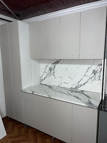 silver kitchen: Кухонный гарнитур, Новый, цвет - Серый, ДСП, Платная доставка — 7