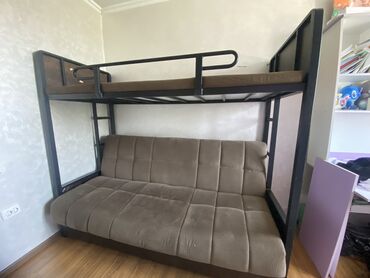 двухъярусная кровать цена в бишкеке: Эки ярустуу керебет, Колдонулган, Темир, Бүктөө