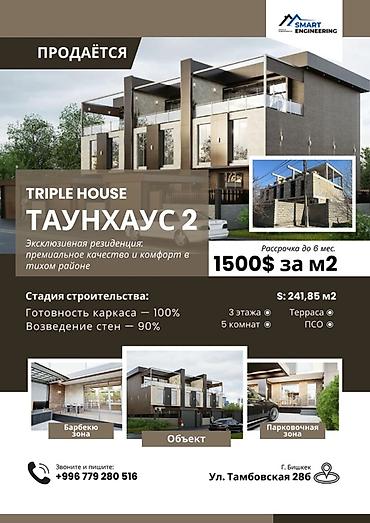 россрочку: ТАУНХАУС премиум класса, в тихом центре города. TRIPLE HOUSE — — 1