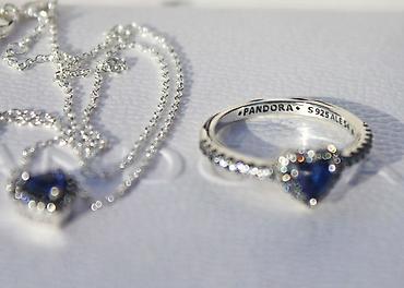 pandora оригинал: Набор, созданный с любовью — цепочка и кольцо Pandora Очаровательный — 5