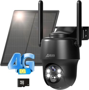 Səsgücləndirici və qəbuledicilər: Kamera 4G sim kartli SOLAR 360° smart kamera 3MP Full HD 64gb yaddaş
