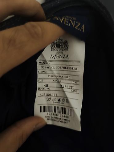 Kostyumlar: Avenza Uomo kişi kostyumu – slim fit - Tərkib: 50% yun, 50% poliester — 4