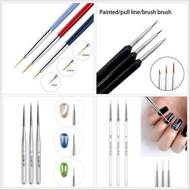 3d ручка цена бишкек: Набор кистей - 3 шт для подводки и дизайна ногтей с французской
