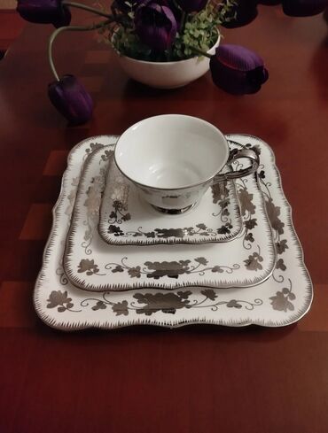 Çay dəstləri və servizlər: Çay dəsti, rəng - Ağ, Farfor, 12 nəfərlik — 2