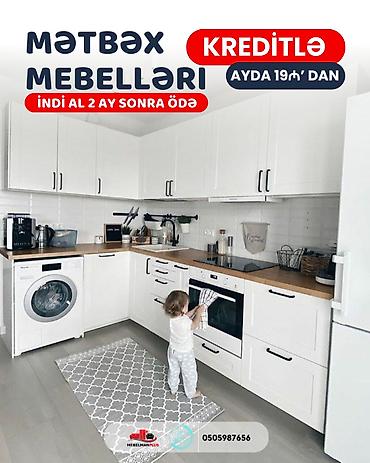 şaxda baba: Sifarişlə mətbəx dəsti, Özü çəkən petlələr, Mat laminat, Kredit var, Pulsuz çatdırılma — 5