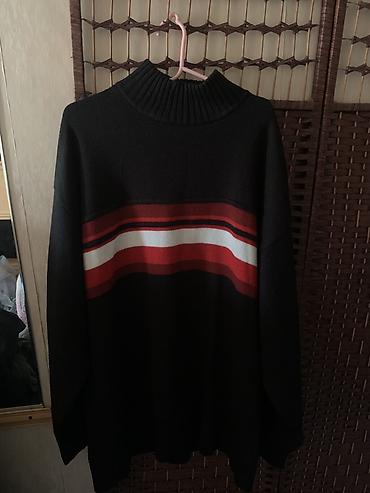 топ кофта: Тёплый свитер DELF Collection Wear - Размер: 3XL - Цвет: чёрный фон — 1