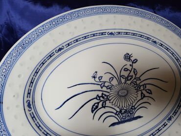 Ostalo posuđe: Oval pirincani porcelan,jing dezen iz 70ih.godina. Oval bez osteceja — 2