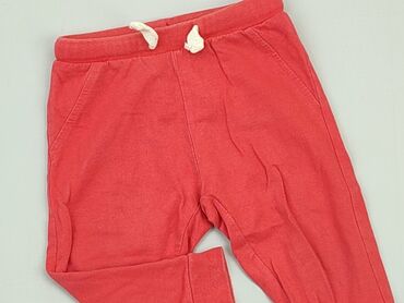 czerwone półbuty: Baby material trousers, 9-12 months, 74-80 cm, condition - Good