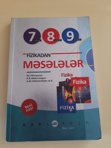 fizika kitabi: Fizikadan məsələlər kitabı, içi təmizdir, 1 dənə də yazı yoxdur, 2.50
