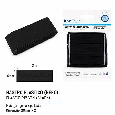 KMT Zatezač tereta crna 5201385 Elastična traka za šivenje i