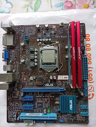 ana plata: Məhsul: ASUS h61 P8B75-M LX2 R2.0 ana plata + Intel Core i5-2400 — 1
