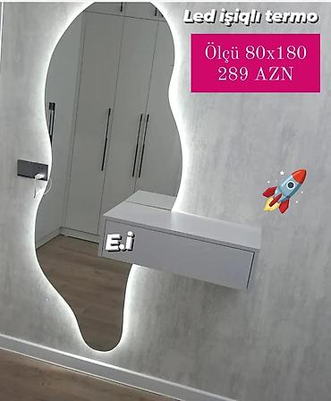 isiqli termo: LED işıqlı termo güzgü - Ölçü: 80x180 sm - Qiymət: 289 AZN - Arxa — 1