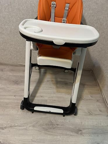 Столы для кормления: Peg Perego Siesta uşaq yemək stulu - Rəng: narıncı oturacaq, ağ-qara — 10