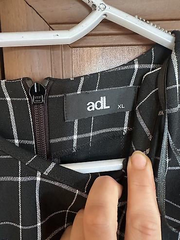 Личные вещи: AdL qadın donu – XL ölçü. - Dizayn: Qara fonda ağ xəttli kvadrat və — 2