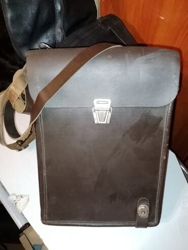 Портфели: Портфель‑органайзер советского образца (кожа/кожзам, коричневый) — 9