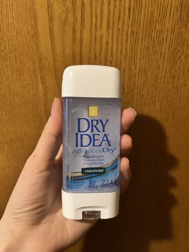 Bədənə qulluq: Dry Idea Advanced Dry qoxusuz dezodorantı. Hipoallergen formula tər