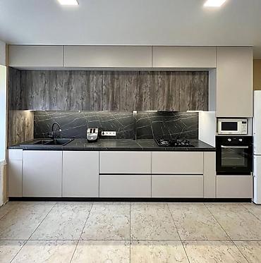 Sifarişlə mətbəx mebeli: Sifarişlə mətbəx dəsti, Özü çəkən petlələr, Mat laminat, Kredit yoxdur, Pulsuz çatdırılma — 6