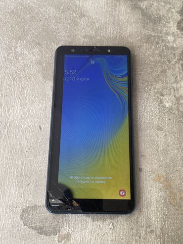 дисплеи на телефон fly: Samsung Galaxy A7 2018, 64 ГБ, цвет - Синий, Битый, Сенсорный, Две SIM карты