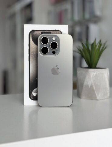 бу телевизор ош: IPhone 15 Pro Max, Колдонулган, 256 ГБ, Natural Titanium, Куту, 88 %