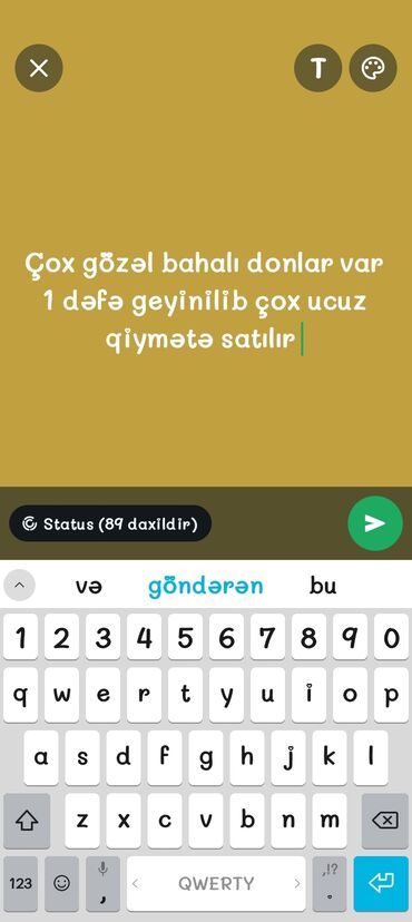 qadın donu: 1 dəfə geyinilib toy donlarıdir çox ucuz qiymətə satılır