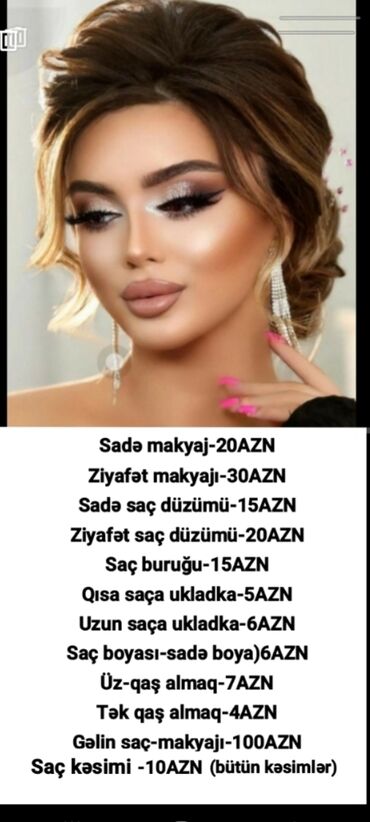 ищу работу на дому: Gözəllik xidməti – makiyaj, saç düzümü və saç kəsimi Təklif olunan at lalafo.az ищу работу на дому: Gözəllik xidməti – makiyaj, saç düzümü və saç kəsimi Təklif olunan