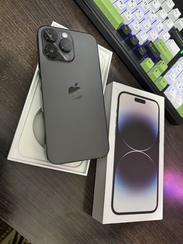 Apple iPhone: IPhone 14 Pro Max, 256 ГБ, Space Gray, Защитное стекло, Коробка, 96 %