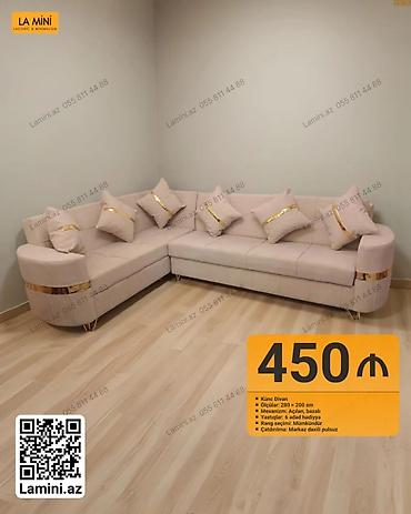 Künc divan – La Mini - Ölçülər: 280 × 200 sm - Mexanizm: açılan