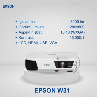 купить домашний кинотеатр: İşlənmiş Proyektor Epson, Ödənişli çatdırılma