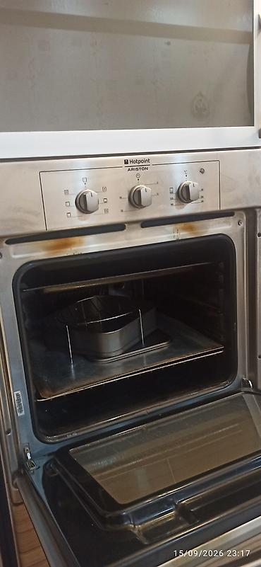 Кухонные плиты и варочные поверхности: Hotpoint-Ariston quraşdırılan elektrik sobası - Ön panel: paslanmayan — 3