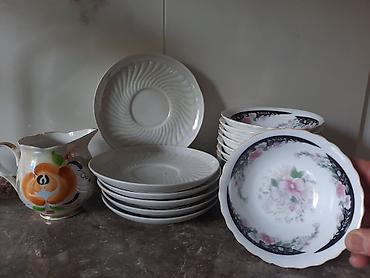 Наборы посуды: Посуда, фарфоровые тарелки СССР, размер 20×15 см, 11 шт — 4