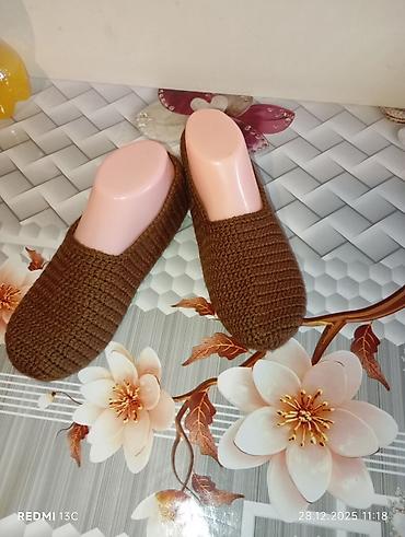 ysl tufli: Əl işi toxunma ev Corabı - Material: yumşaq akril ip, toxunma — 6