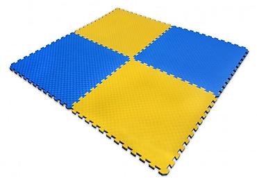 Другое для спорта и отдыха: Пазл маты татами EVA | Даянг | Желто-синий 1,5 см | Желто-чёрный 2 см — 2